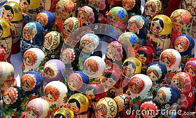 Traditional Russian Souvenirs Stock Photo