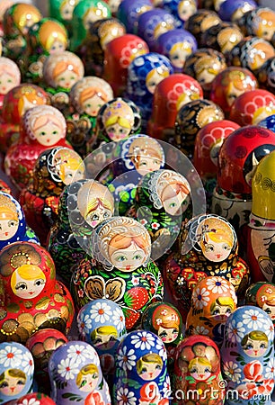 Traditional Russian Souvenirs Stock Photo