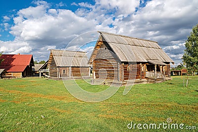 The traditional russian village Stock Photo