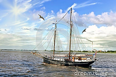 Traditional sailing ship in Bremerhaven, Sail Bremerhaven in Germany Editorial Stock Photo