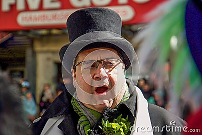 Traditional Saint-Patrick parade Editorial Stock Photo