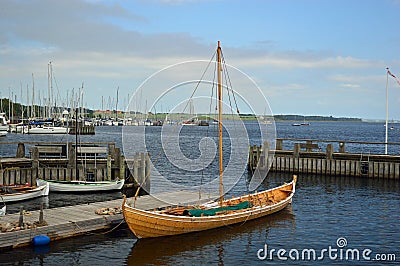 Traditional Scandinavian Vessels at Roskilde Editorial Stock Photo