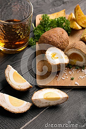 Traditional scotch eggs Stock Photo