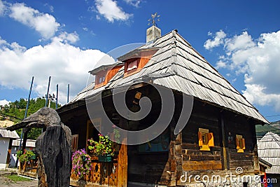 Traditional Serbian house Stock Photo