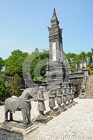 Traditional statue of Khai-Dinh Stock Photo