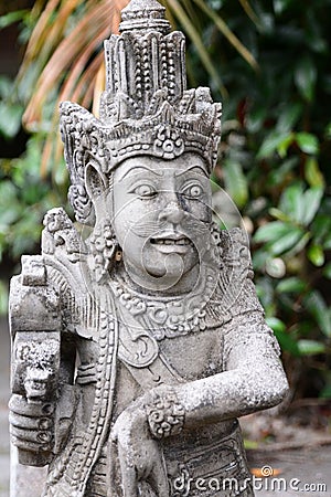 Traditional statue in Tirta Empul. Tampaksiring. Gianyar regency. Bali. Indonesia Stock Photo