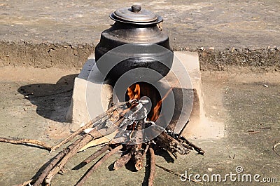 Traditional Stove Or Chulha In Himachal Pradesh India Stock Photo