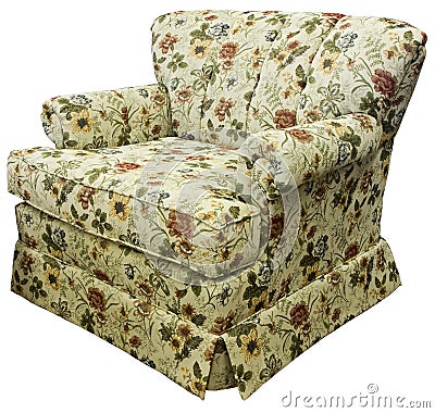 Traditional Style Accent Chair Stock Photo
