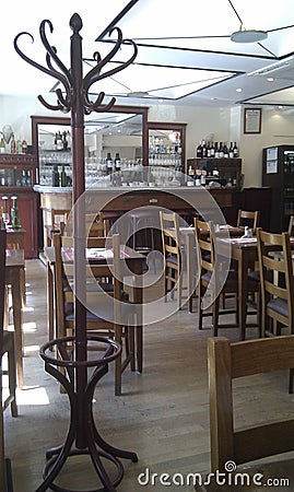 Traditional Style Paris Restaurant Editorial Stock Photo