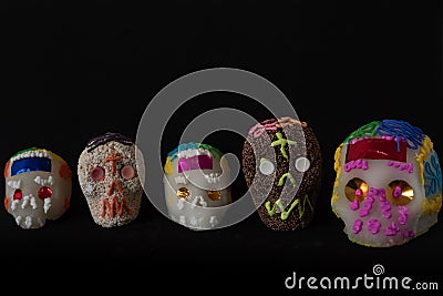 Traditional Sugar / Amaranth candy Mexican skull Stock Photo