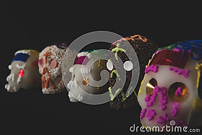 Traditional Sugar / Amaranth candy Mexican skull Stock Photo