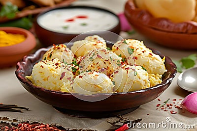 Traditional sweetness Ras Malai, a cherished treat with a velvety texture Stock Photo