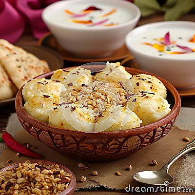 Traditional sweetness Ras Malai, a cherished treat with a velvety texture Stock Photo