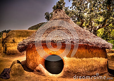 Traditional Tammari people village of Tamberma at Koutammakou, the Land of the Batammariba, Kara region, Togo Stock Photo