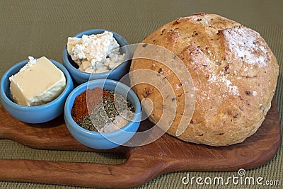 A traditional, tasty Bulgarian breakfast Stock Photo