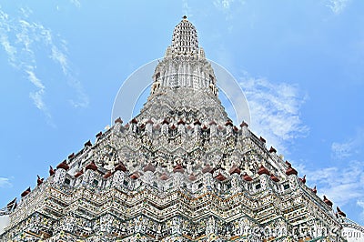 Traditional Thai Architecture of Wat Arun or Temple of Dawn Editorial Stock Photo