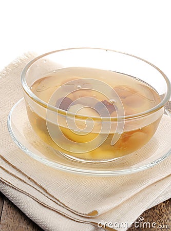 Traditional thai dessert, fruit in syrup Stock Photo