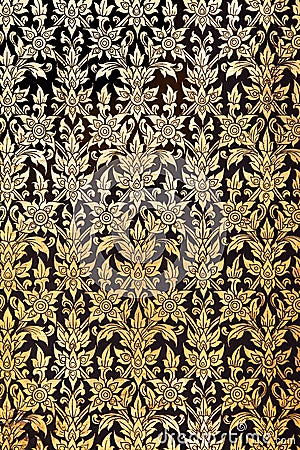 Traditional thai flower pattern Stock Photo