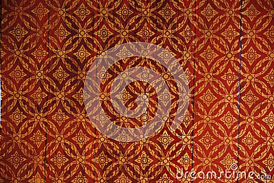 Traditional thai flower pattern Stock Photo