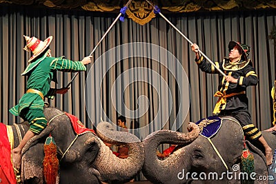 Traditional Thai show in Nongnooch Garden in Pattaya, Thailand Editorial Stock Photo