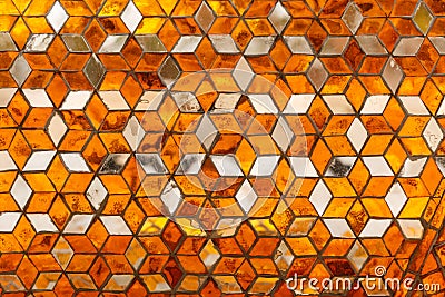 Traditional Thai style art mirror pattern Stock Photo