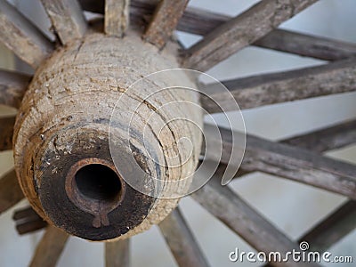 Traditional Thai wagon wheel hub cap Stock Photo