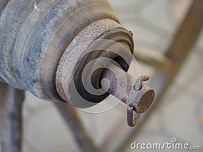 Traditional Thai wagon wheel hub cap Stock Photo