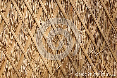 Traditional thatch wall roof background, Hay or dry grass background, Thatched roof, Grass hay, dry straw, Roof background texture Stock Photo