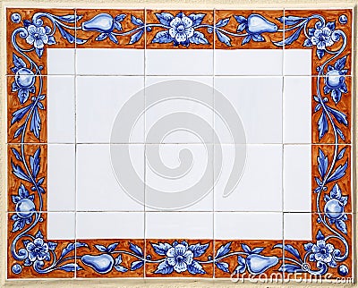 Traditional tiles from Porto, Portugal Stock Photo