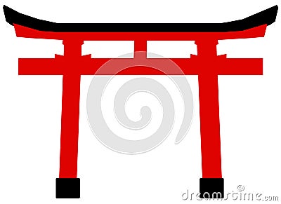 Traditional Torii gate vector Vector Illustration