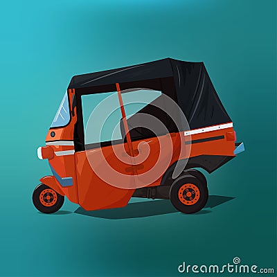 Traditional transportation taxi car design vector illustration Vector Illustration