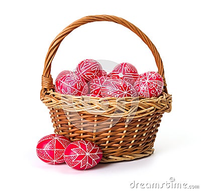 Traditional transylvanian hand written eggs Stock Photo