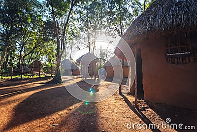 Traditional, tribal hut of Kenyan people Editorial Stock Photo