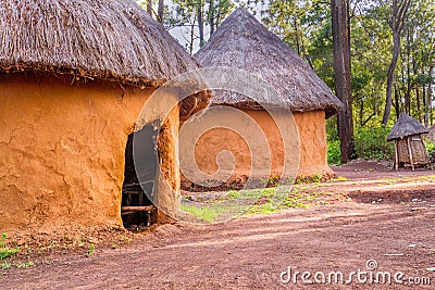 Traditional, tribal hut of Kenyan people, Nairobi, Kenya Stock Photo