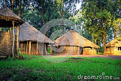 Traditional tribal Kenyan village, Nairobi Stock Photo