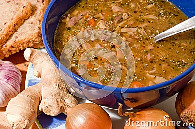 Traditional tripe soup Stock Photo