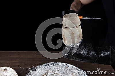 Traditional turkish cuisine. Testi kebab, local food in Turkey. Authentic Turkish Testi Kebab cooked in earthenware water jug Stock Photo