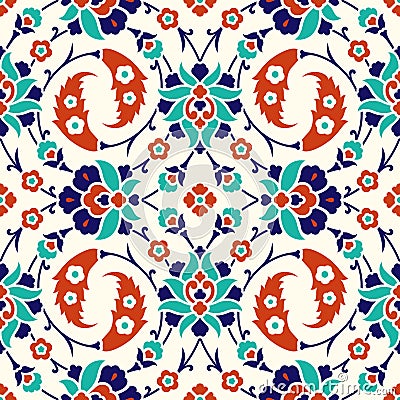 Traditional Turkish Seamless Pattern Vector Illustration