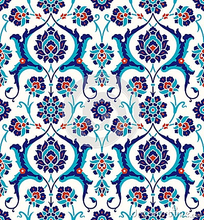 Traditional Turkish Seamless Pattern Vector Illustration