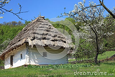 Traditional Ukraine house Stock Photo