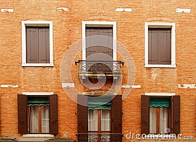 Traditional venetian architecture Stock Photo