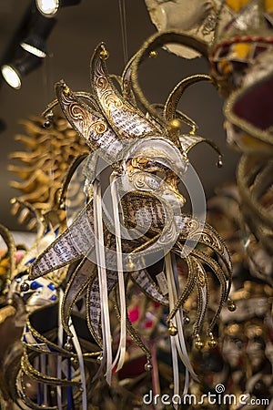 Traditional Venetian carnival mask Editorial Stock Photo
