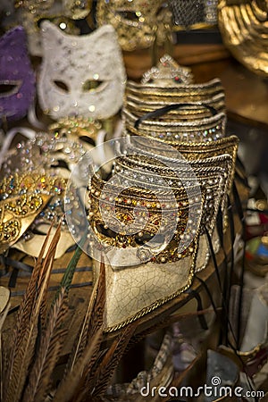 Traditional Venetian carnival mask Editorial Stock Photo