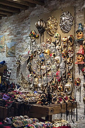 Traditional Venetian mask shop Editorial Stock Photo