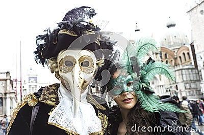 Traditional Venice Carnival Masks Editorial Stock Photo