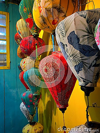 Traditional Vietnamese lanterns Stock Photo