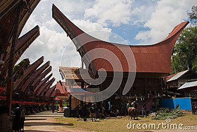 A traditional village in Tana Toraja, Indonesia Stock Photo