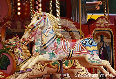 Carousel Horses / Merry Go Round Stock Photo