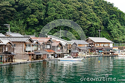 Traditional Water House of Ine Cho of Kyoto Stock Photo