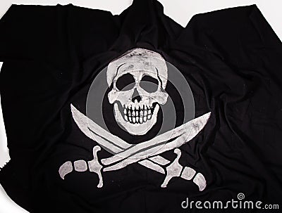 Jolly Roger Flag Stock Photo